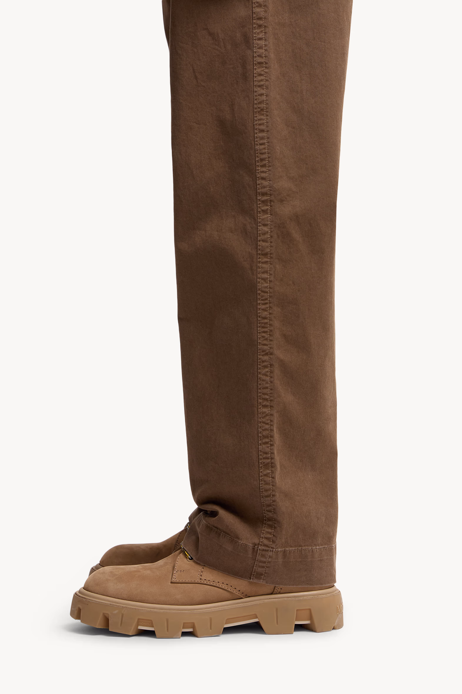 Pantalones de gabardina de algodón Hombre Marrón Moncler 4